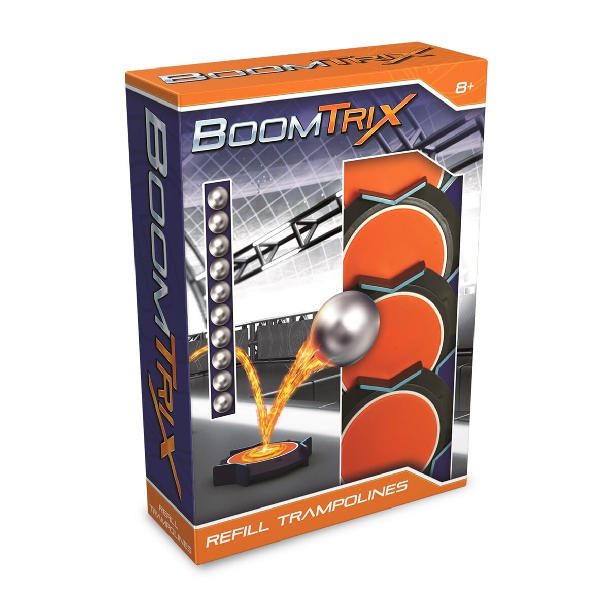 GOLIATH Pack de 4 trampolines + 10 billes métalliques - Boomtrix Refill