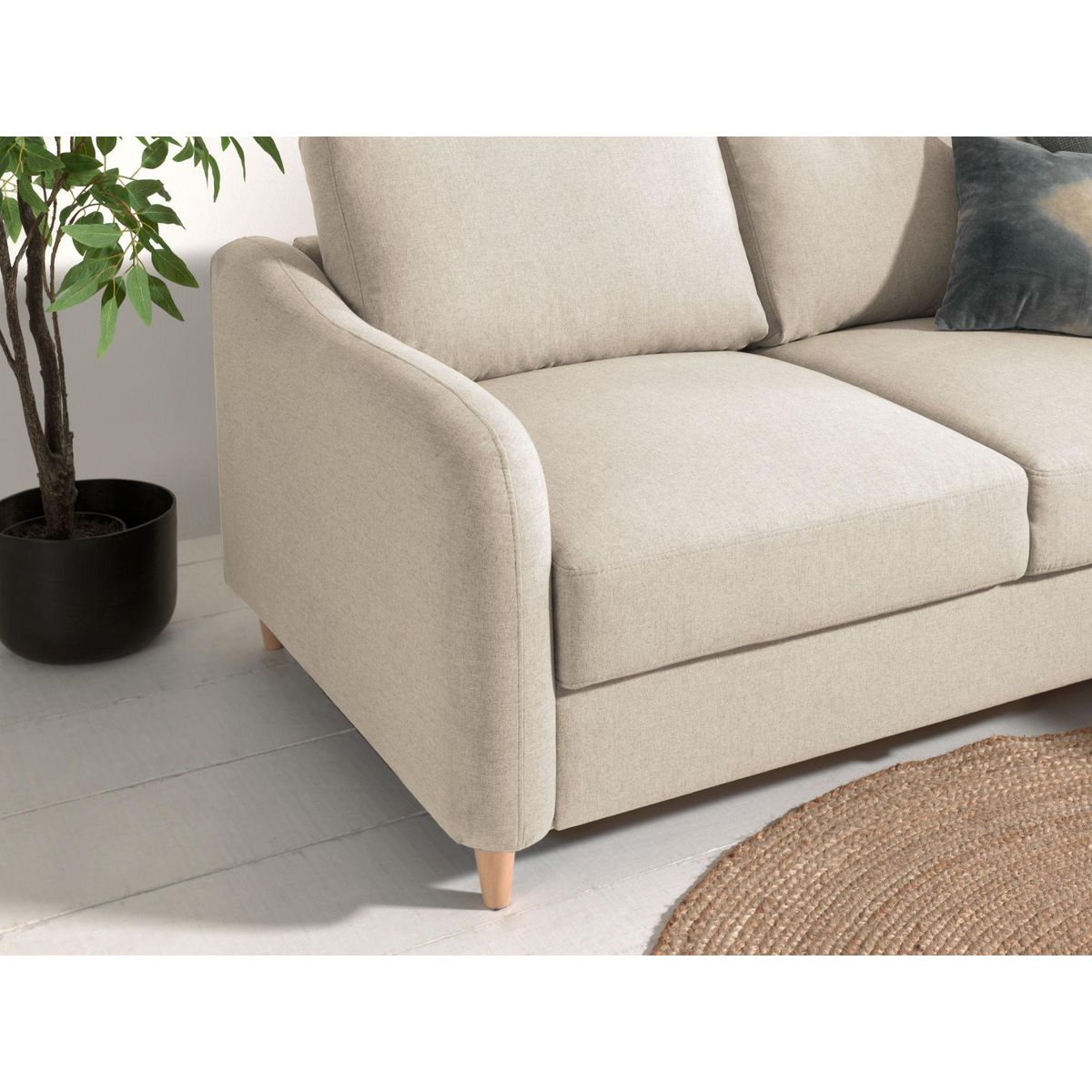 LISA DESIGN Will - canapé d'angle droit - convertible - 5 places - en tissu