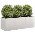 VIDAXL Jardiniere 120x40x40 cm acier inoxydable