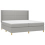 Voir la diapositive 4 : VIDAXL Sommier a lattes de lit matelas LED Gris clair 200x200 cm Tissu