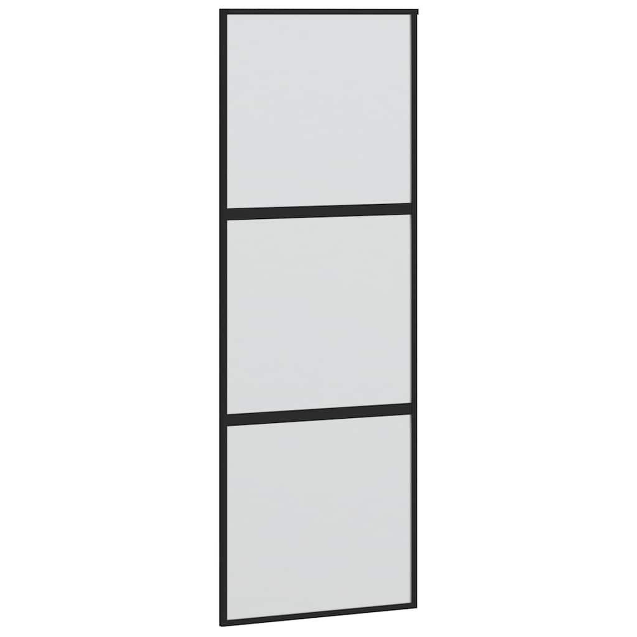 Voir la diapositive 5 : VIDAXL Porte coulissante kit quincaillerie noir 76x205 cm verre trempe