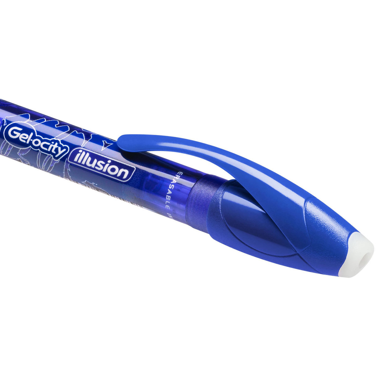 BIC Stylo gel effaçable pointe moyenne bleu + 2 recharges GEL-OCITY ILLUSION