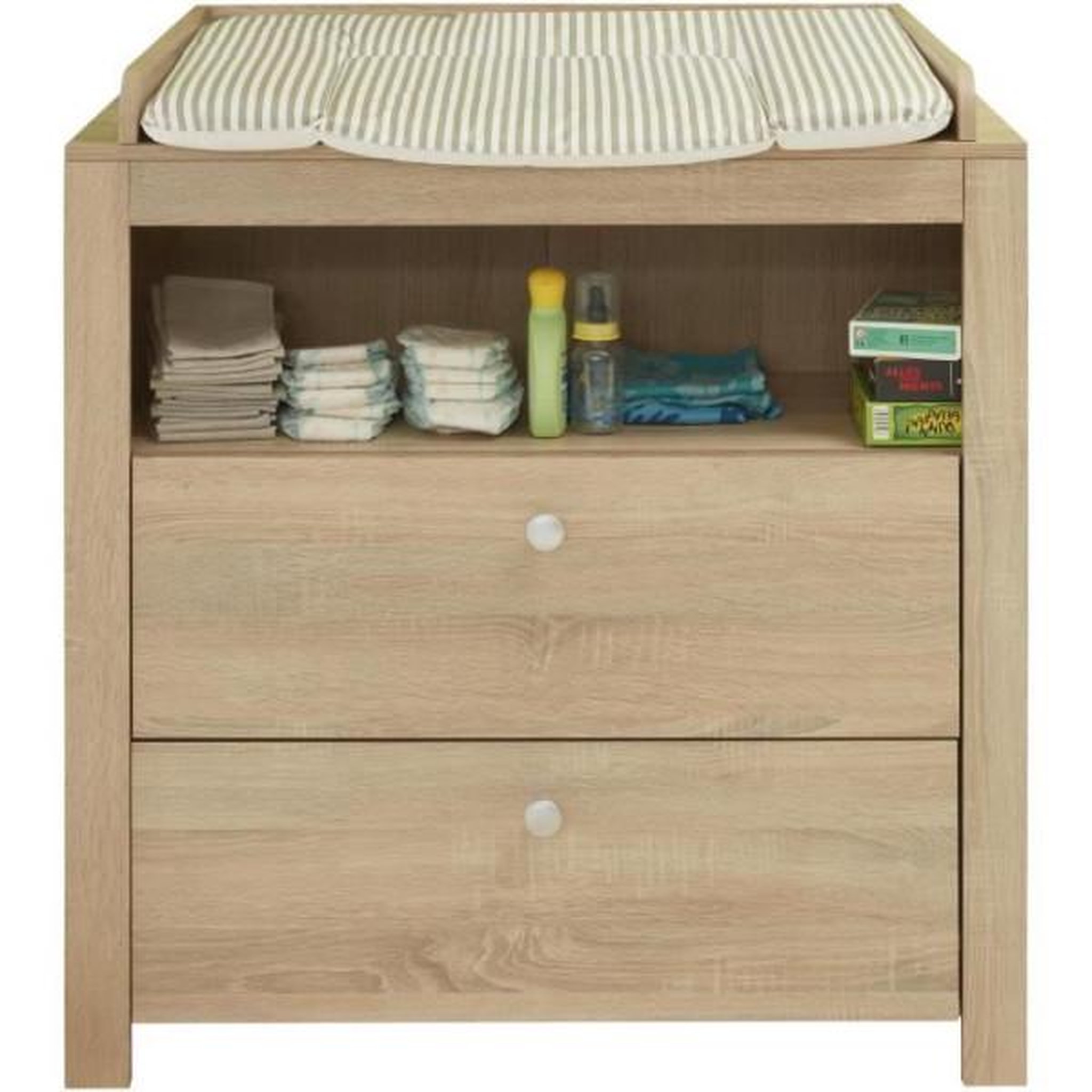 Voir la diapositive 3 : Trendteam Chambre bébé Duo : Lit 70 x 140 cm + Commode a langer OLIVIA - Chene - TREND TEAM