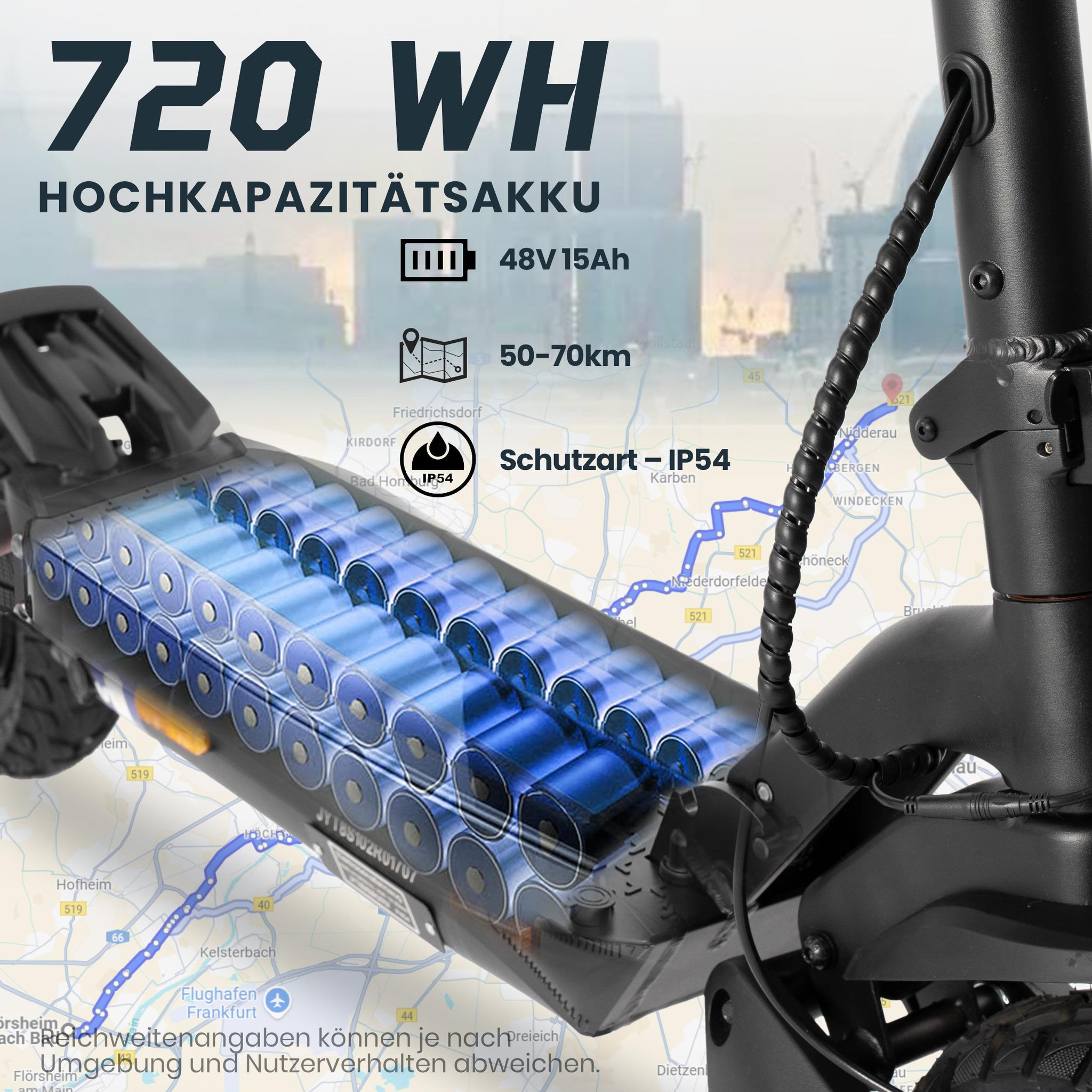 Voir la diapositive 3 : LEAWIN Trottinette électrique leawin t8, batterie 48 v 15 ah, 10 pouces, pliable, vitesse maximale 20 km/h