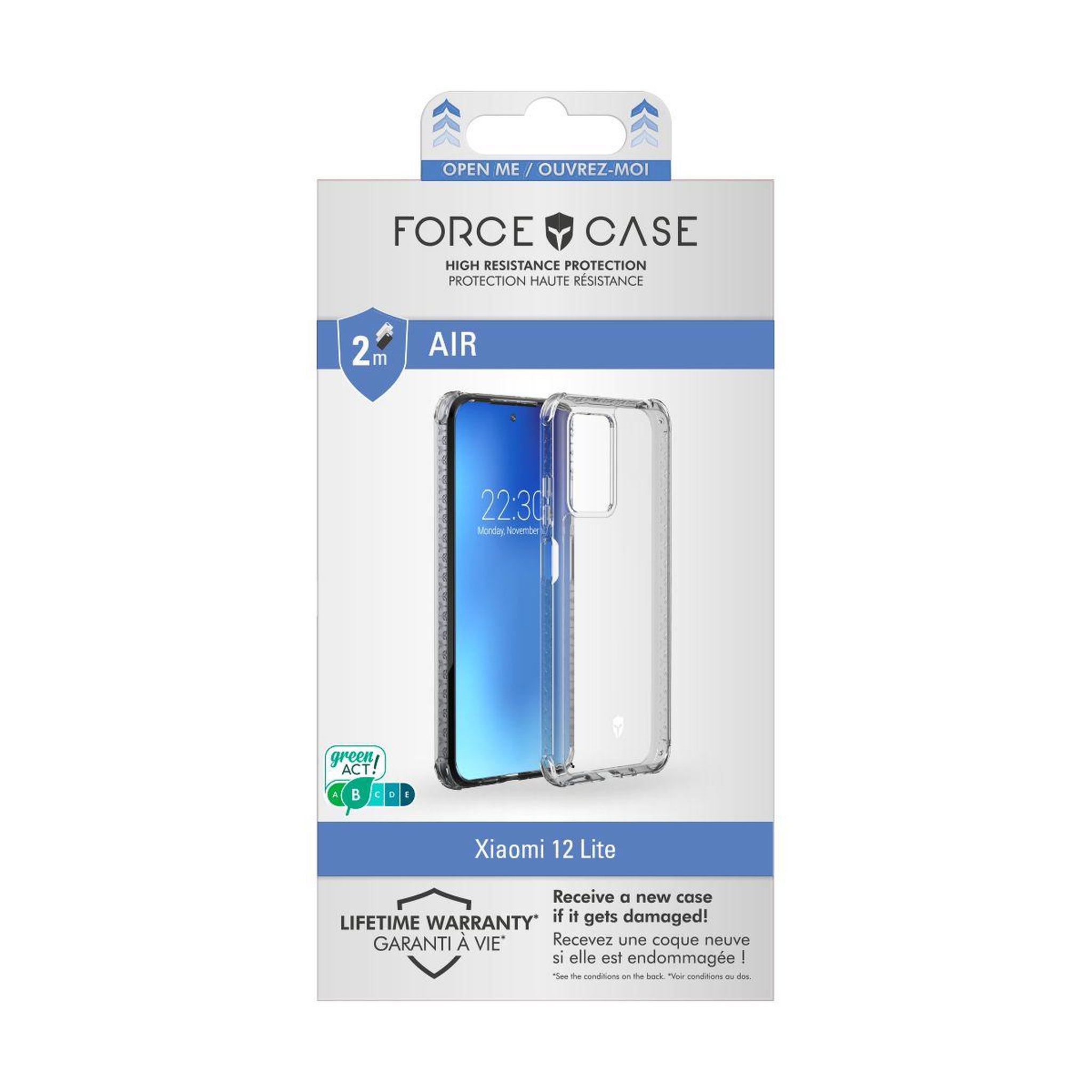 Voir la diapositive 2 : FORCE CASE Coque Xiaomi 12 Lite 5G transparent