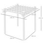 Voir la diapositive 3 : OUTSUNNY Pergola autoportante style contemporain - Toit terrasse à décorer - dim. 2,3L x 2,3l x 2,3H m - bois sapin blanc