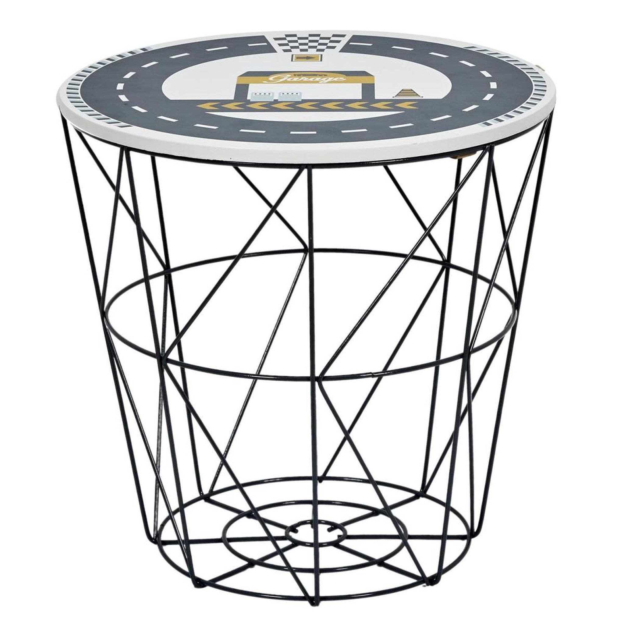 HOME DECO KIDS Table d'appoint enfant  circuit  30cm bleu