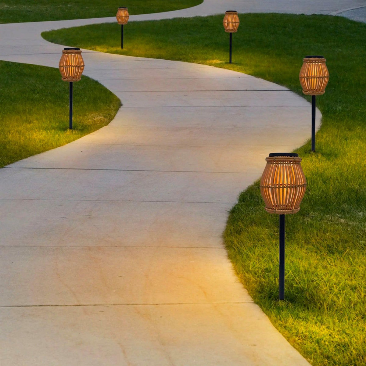 Lumisky Balise solaire à planter SILVINA Beige Plastique H70cm