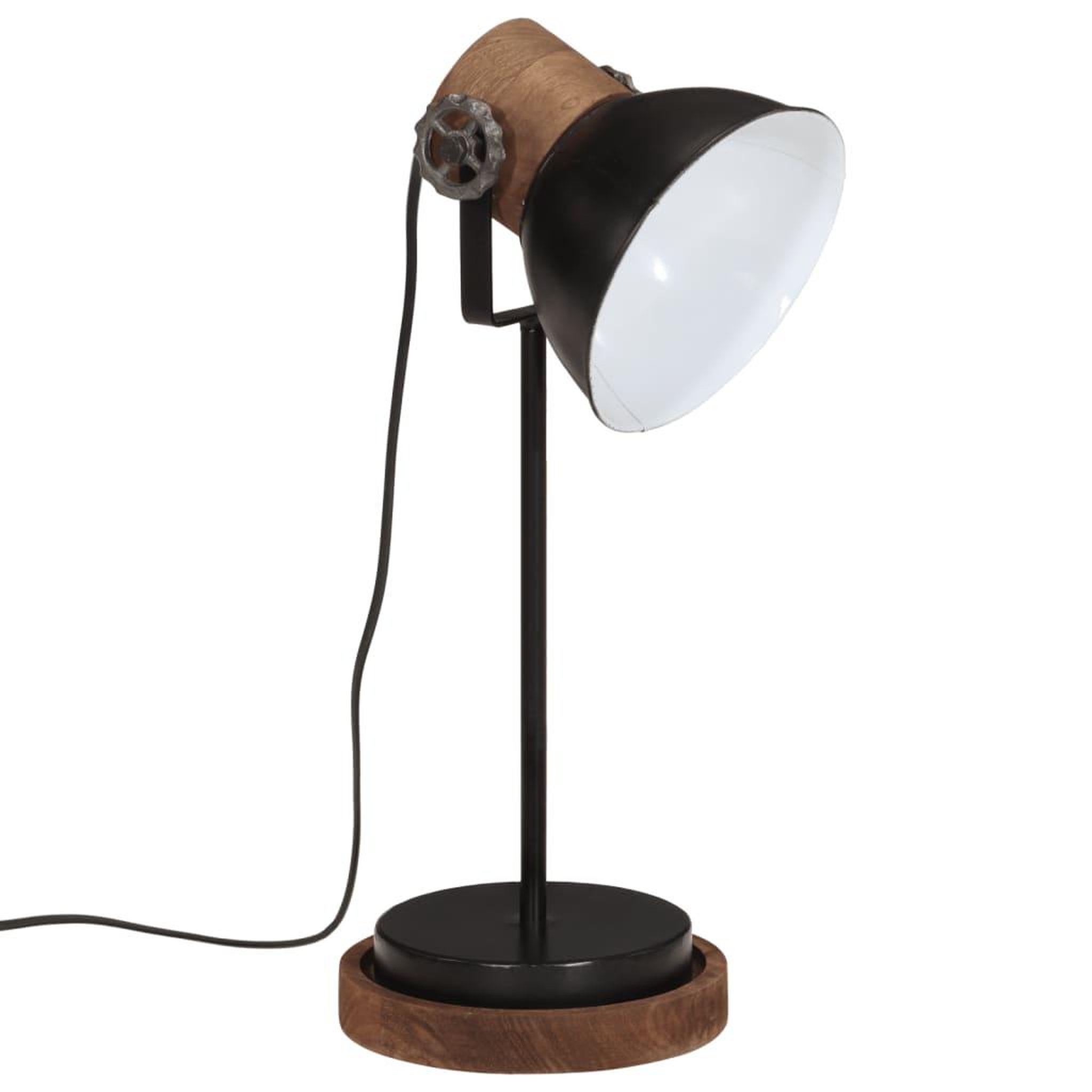 Voir la diapositive 2 : VIDAXL Lampe de bureau 25 W noir 17x17x50 cm E27