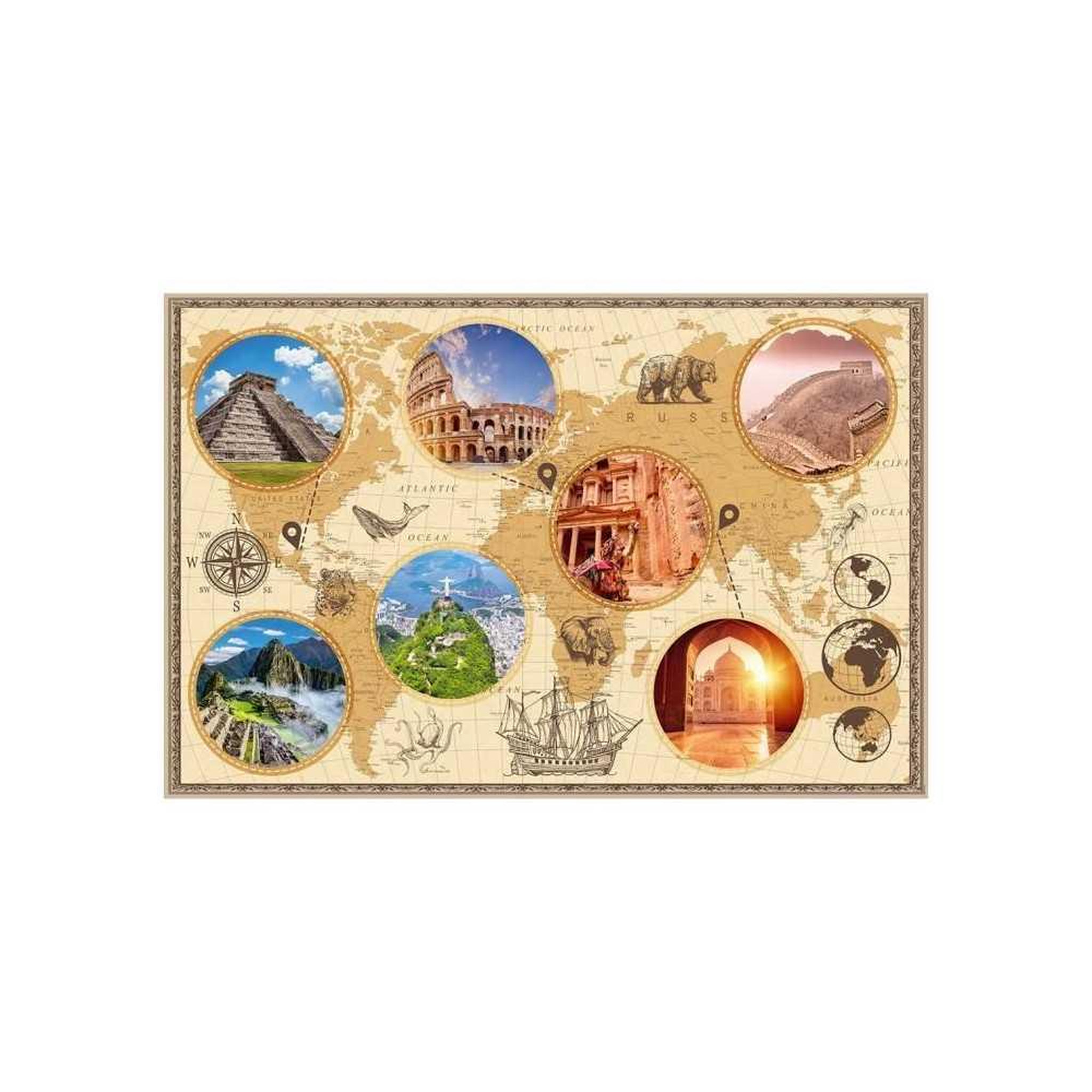 Nathan Puzzle 3000 pièces monuments du monde moderne – Puzzle adulte – Haute qualité