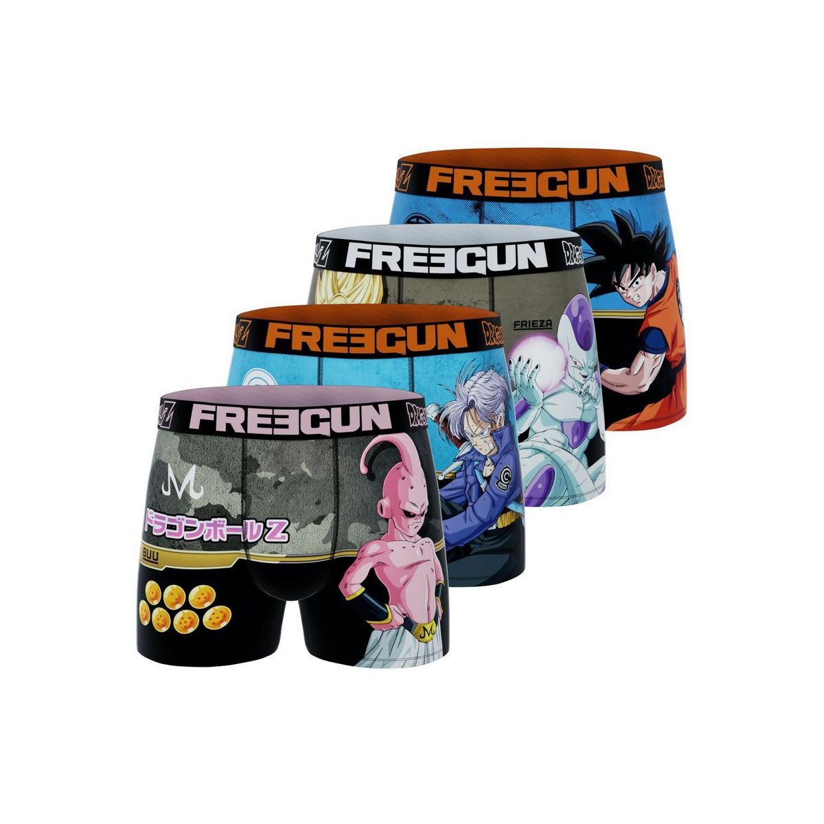 FREEGUN Lot de 4 boxers homme Dragon Ball Z