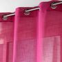 Voir la diapositive 2 : Paris Prix Rideau Voilage à Œillets  Zazy  140x280cm Fuchsia