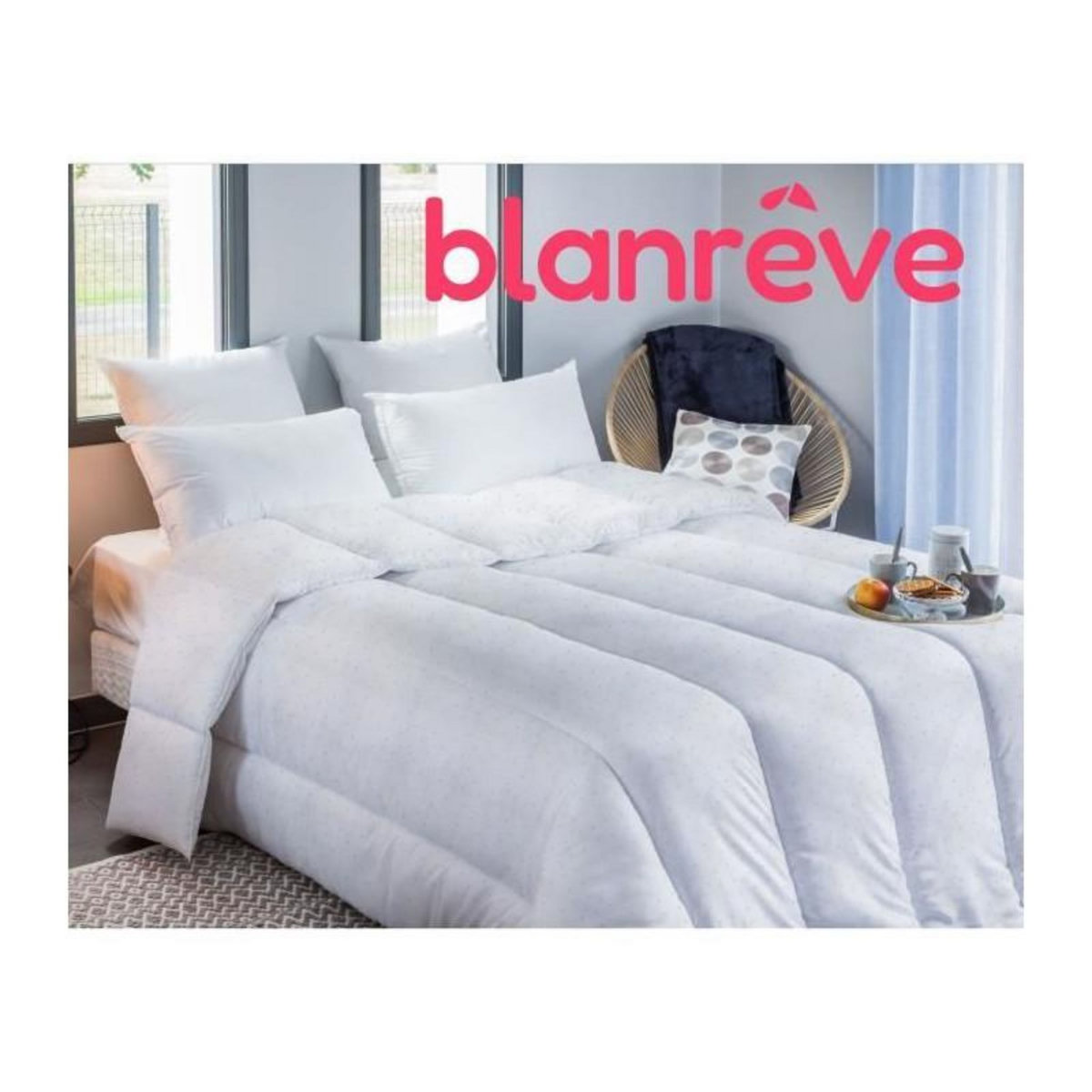 BLANREVE Couette - 140 x 200 cm - BLANREVE - Légere - 83g/m² - Motifs imprimés