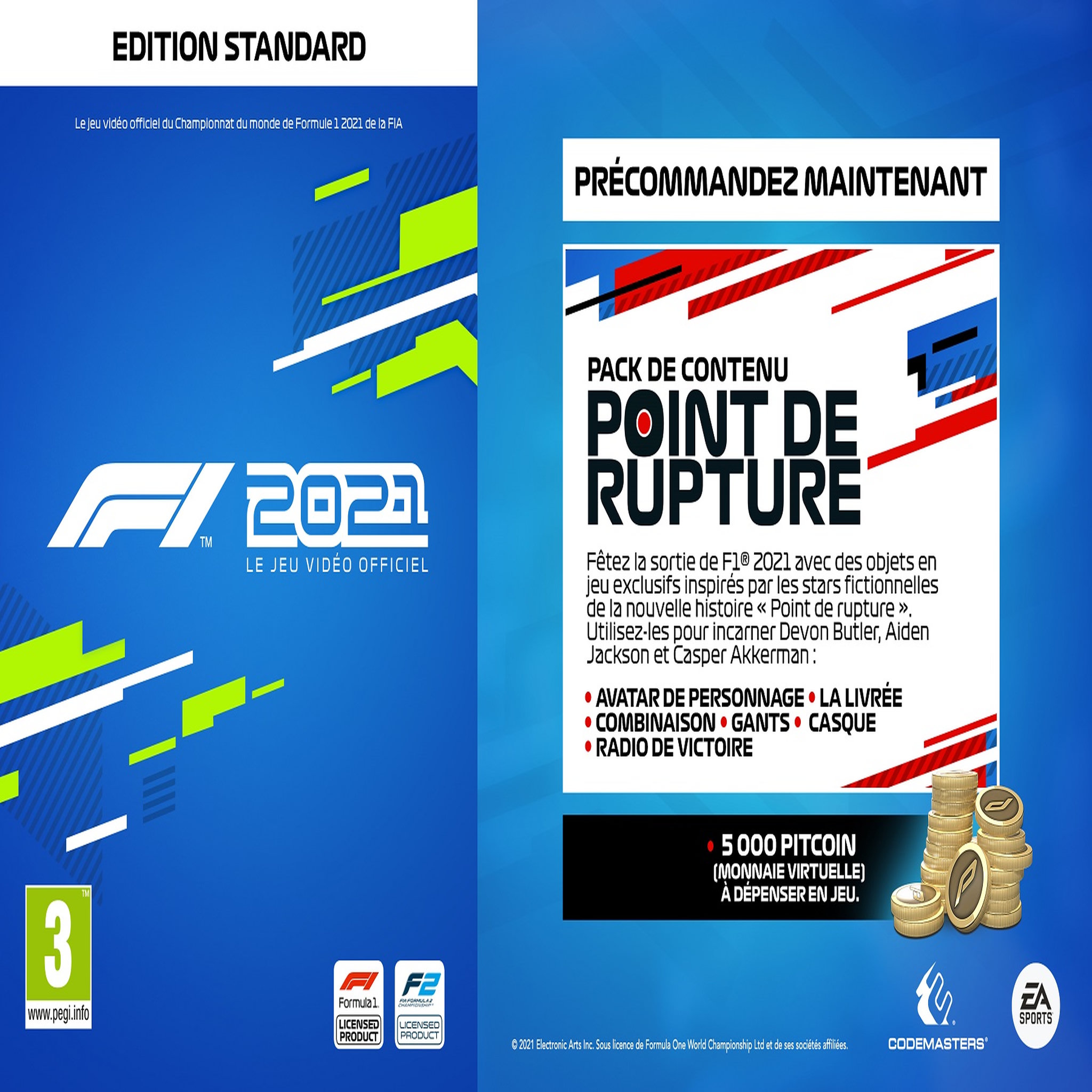 Voir la diapositive 2 : F1 2021 Standard Edition PS4