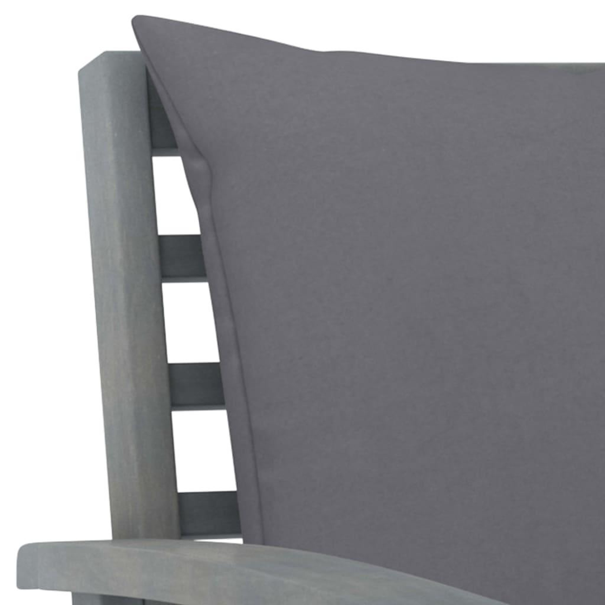 Voir la diapositive 5 : VIDAXL Banc de jardin 120cm et coussin gris fonce Bois solide d'acacia