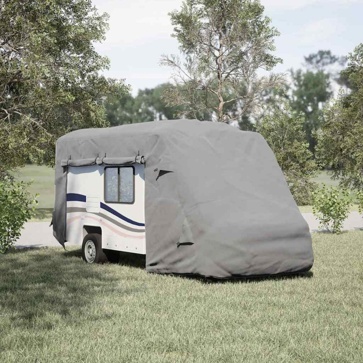 VIDAXL Housses de camping-car gris 610x235x275 cm tissu non tisse
