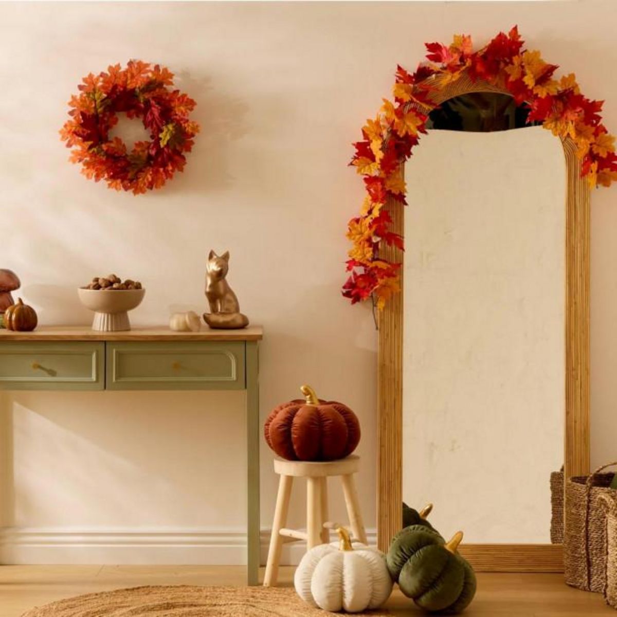 ATMOSPHERA Statuette Renard en Résine  Automne  26cm Bronze