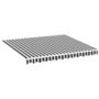 Voir la diapositive 2 : VIDAXL Tissu de remplacement pour auvent Anthracite et blanc 3x2,5 m
