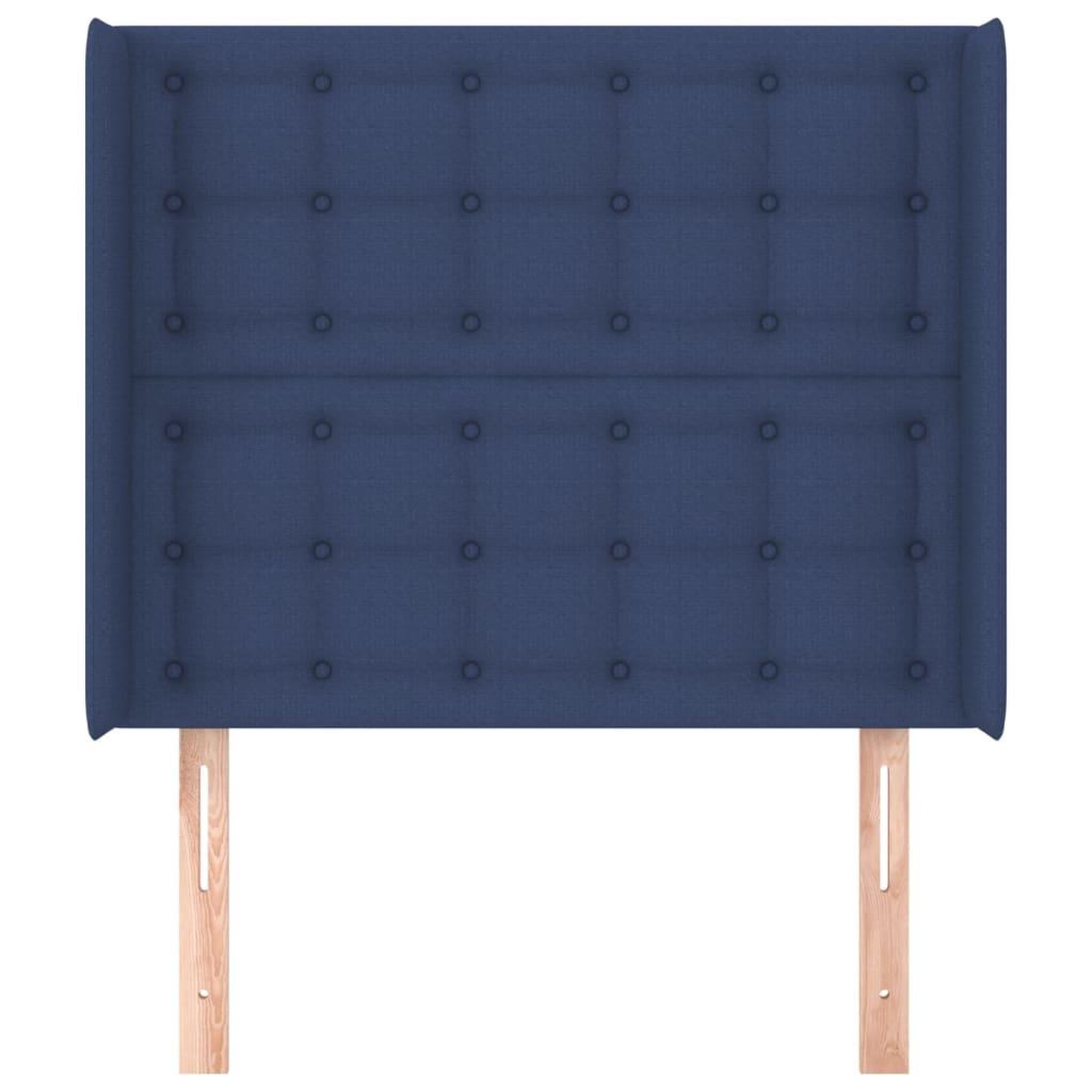 Voir la diapositive 3 : VIDAXL Tete de lit avec oreilles Bleu 83x16x118/128 cm Tissu