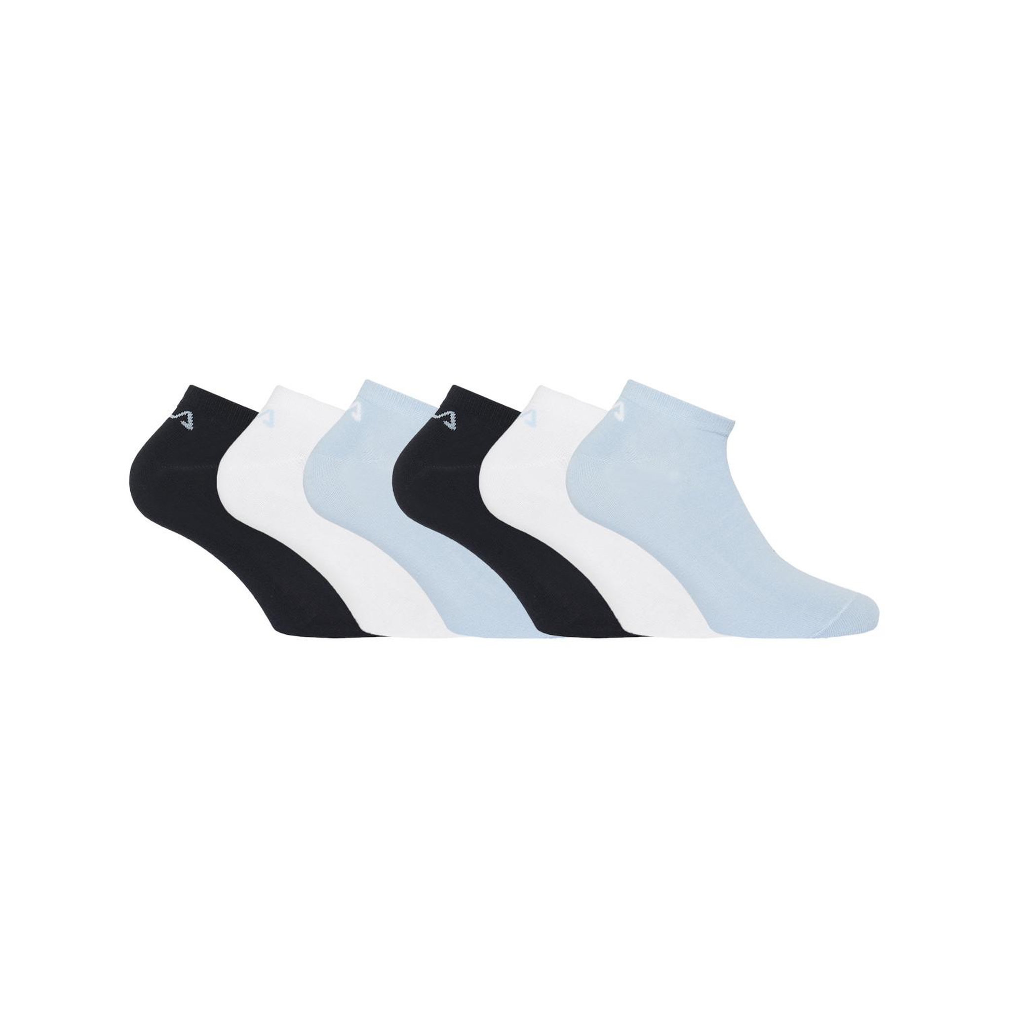 FILA Lot de 6 paires de chaussettes socquettes homme sky blanc. Coloris disponibles : Blanc