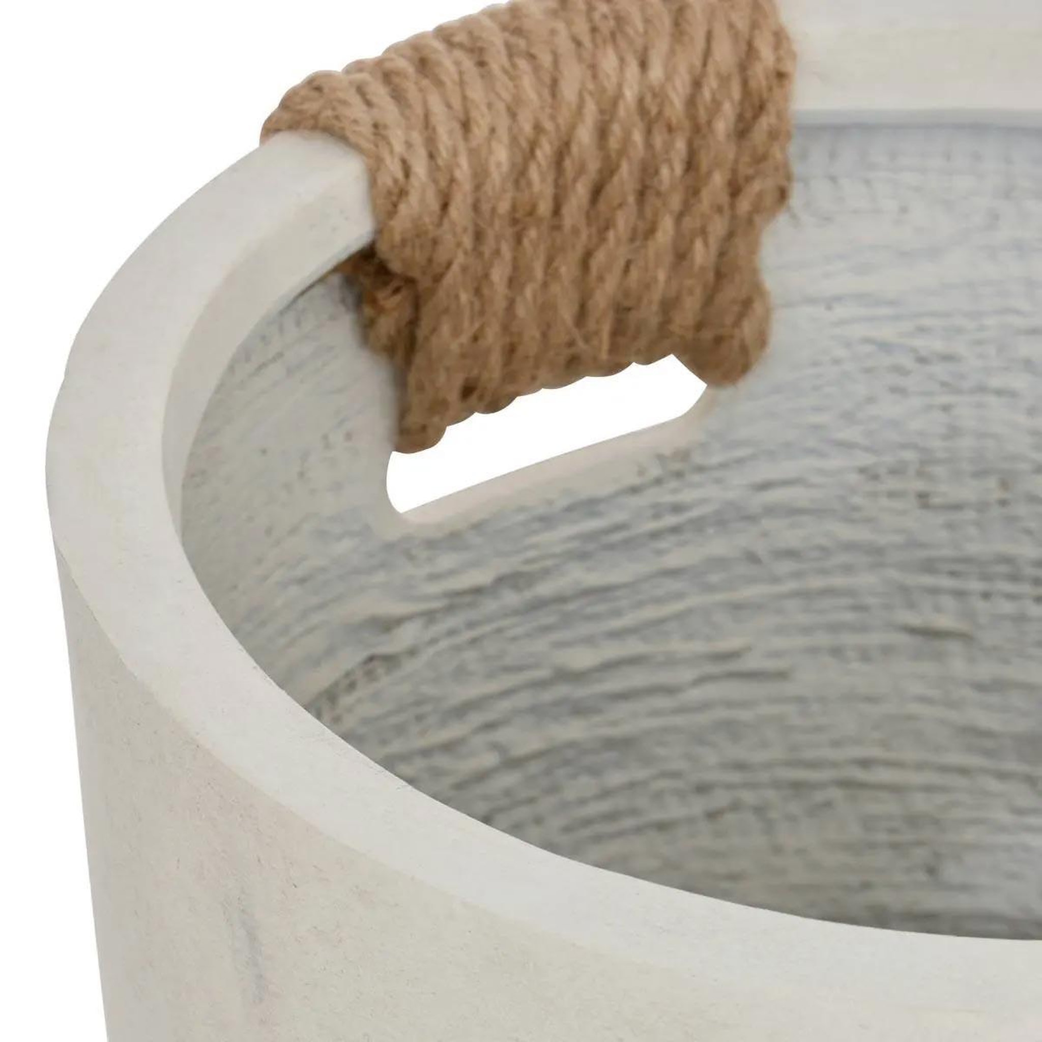 Voir la diapositive 2 : ATMOSPHERA Lot de 3 pots en magnésie  sien  47cm blanc