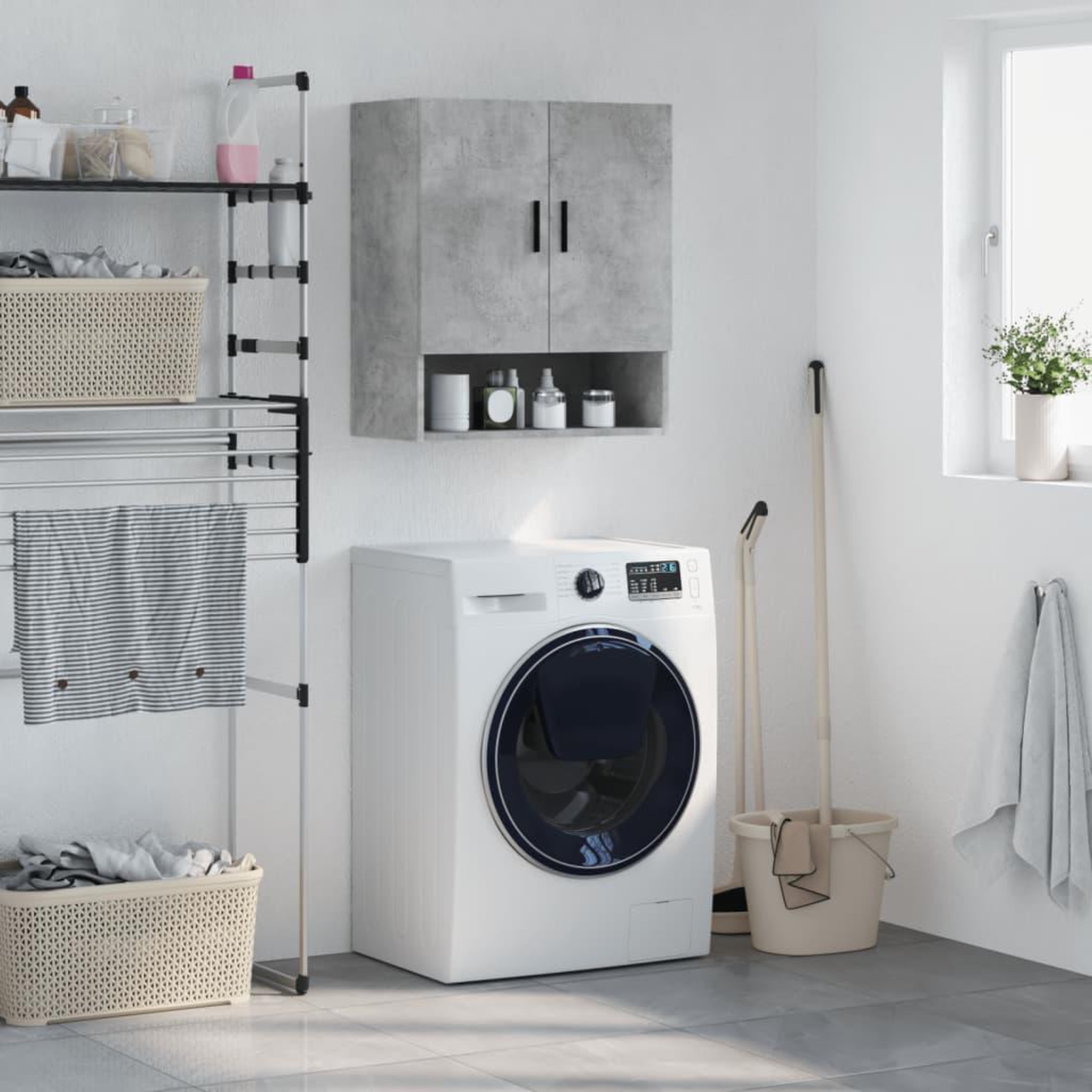 VIDAXL Armoire murale gris beton 60x31x70 cm bois d'ingenierie