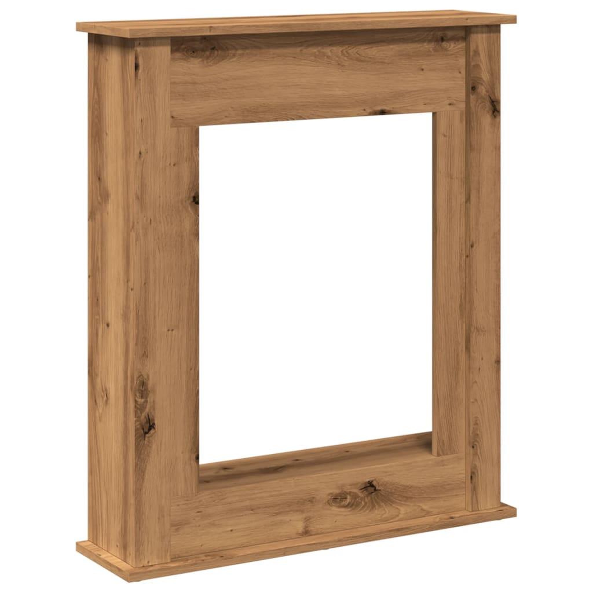 Voir la diapositive 2 : VIDAXL Cadre de cheminee chene artisanal 75x20x87,5 cm bois ingenierie