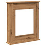 Voir la diapositive 2 : VIDAXL Cadre de cheminee chene artisanal 75x20x87,5 cm bois ingenierie