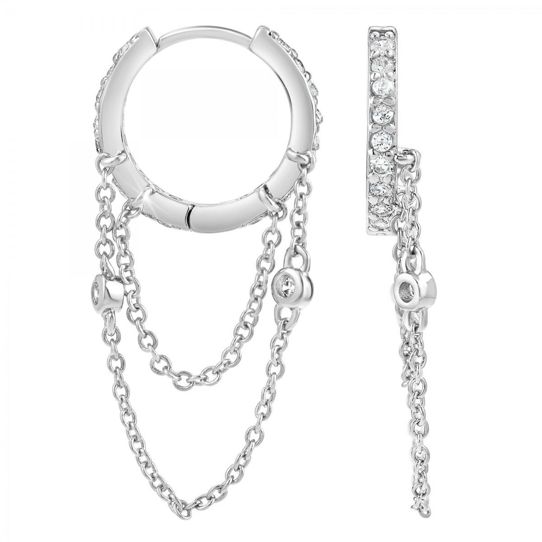 Voir la diapositive 1 : SC CRYSTAL Boucles d'oreilles SC Crystal ornées de Zirconium