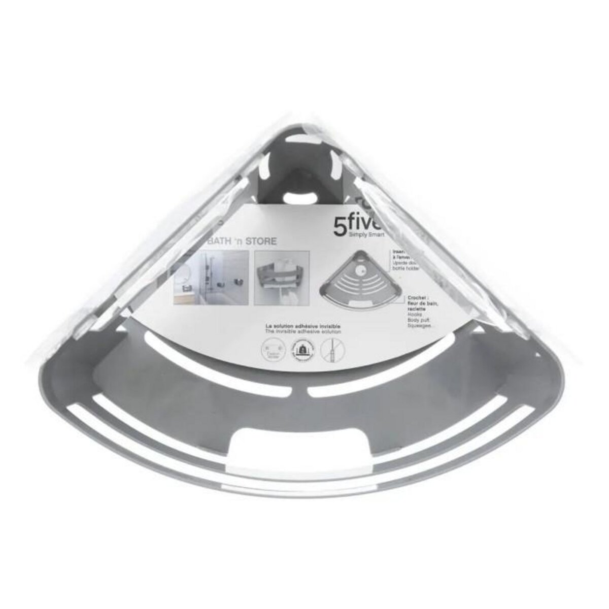 FIVE Étagère d'Angle Salle de Bain  Bath'n Store  28cm Gris