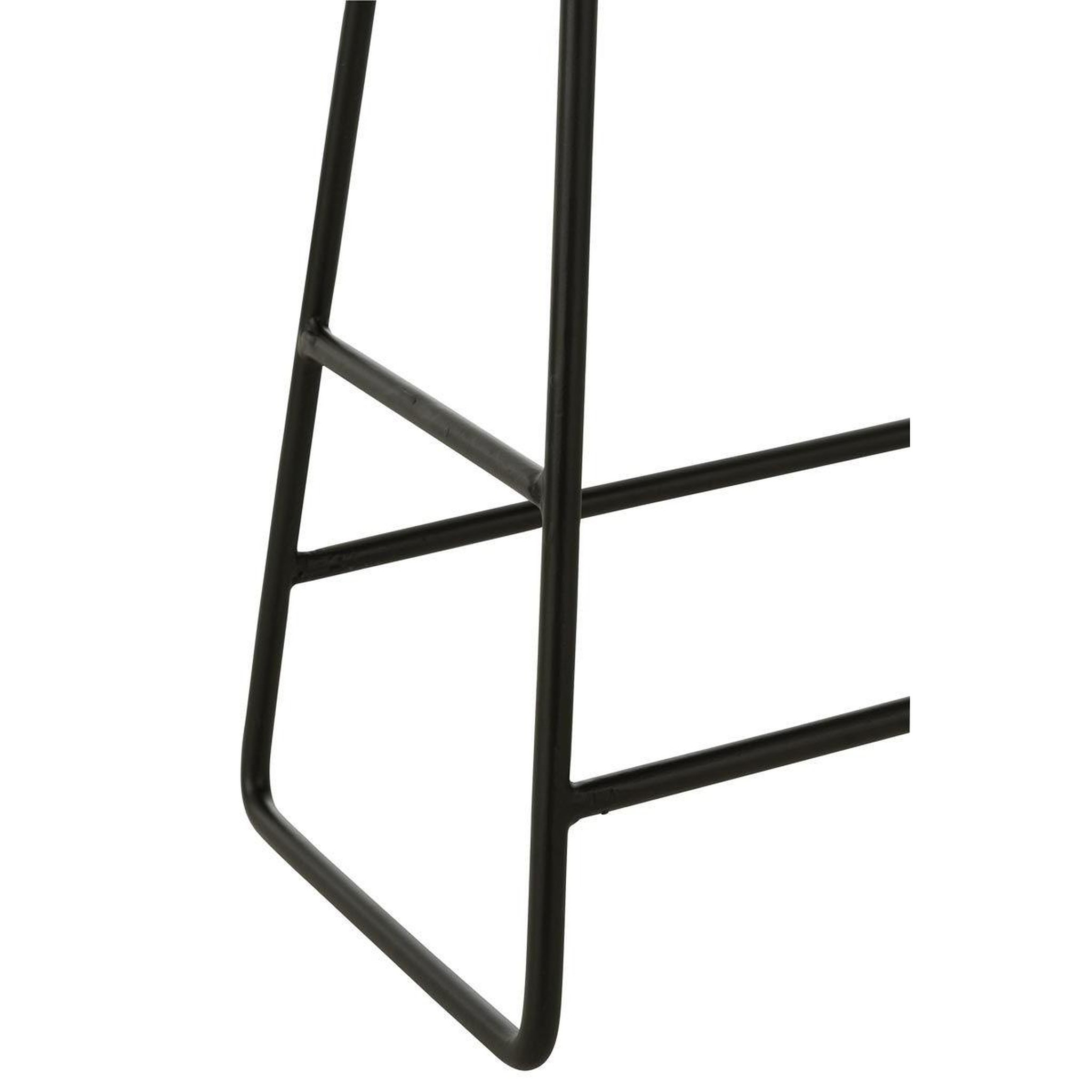 Voir la diapositive 6 : J-LINE Tabouret en bois  teck  45cm noir