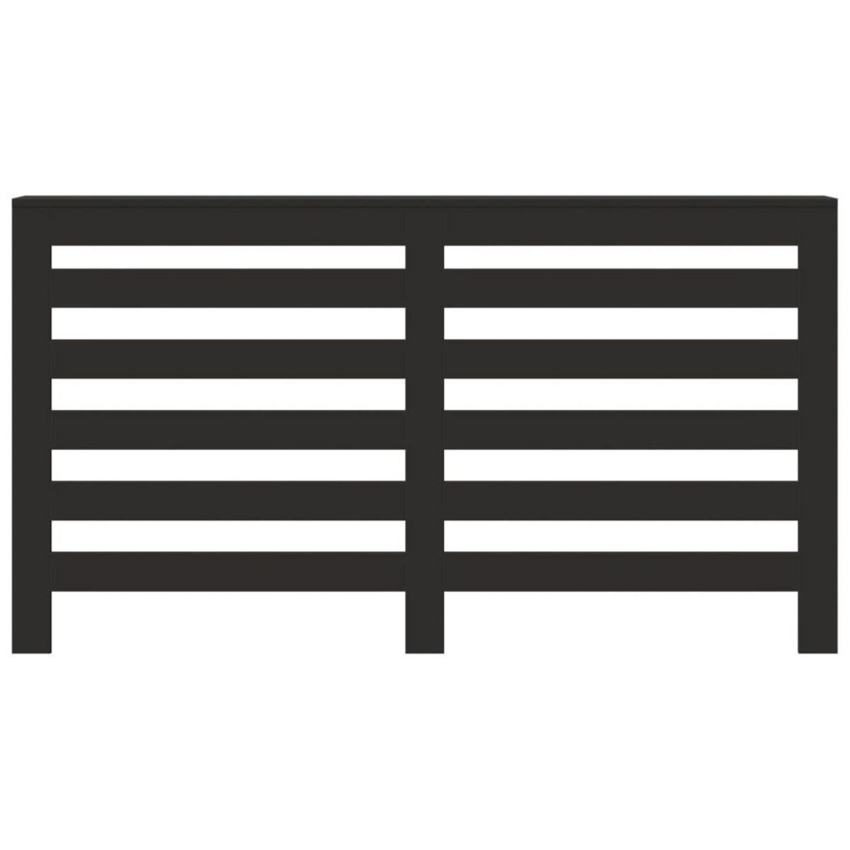 VIDAXL Cache-radiateur noir 149x20x82 cm bois d'ingenierie