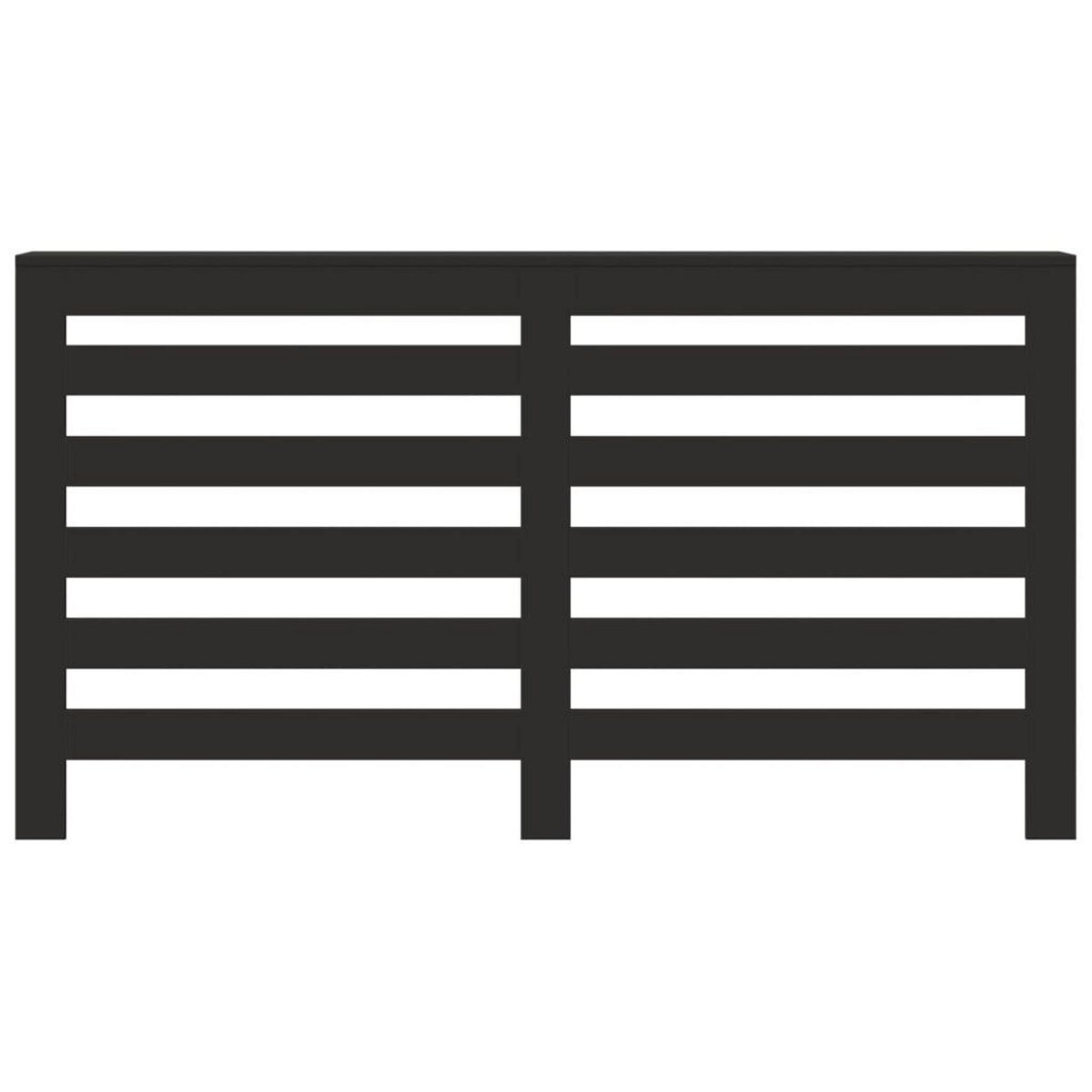 VIDAXL Cache-radiateur noir 149x20x82 cm bois d'ingenierie