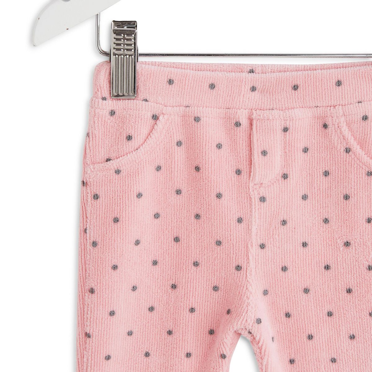 IN EXTENSO Tregging velours à pois bébé fille