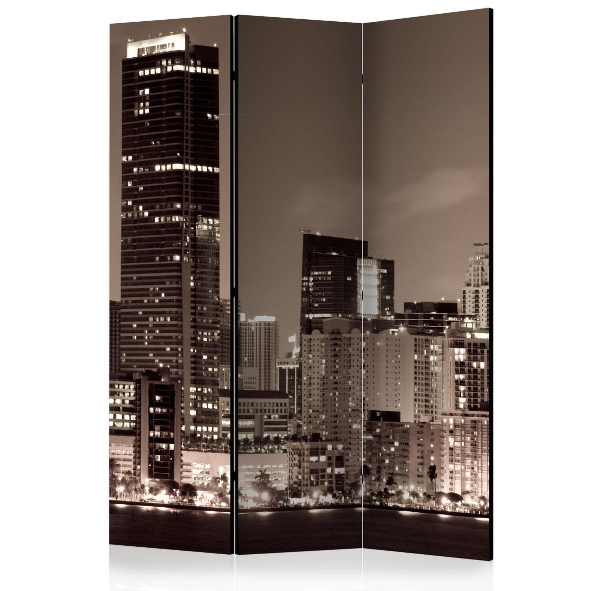 Paris Prix Paravent 3 volets  miami in sepia  135x172cm