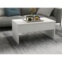 Voir la diapositive 5 : TOILINUX Table basse relevable en bois - Blanc