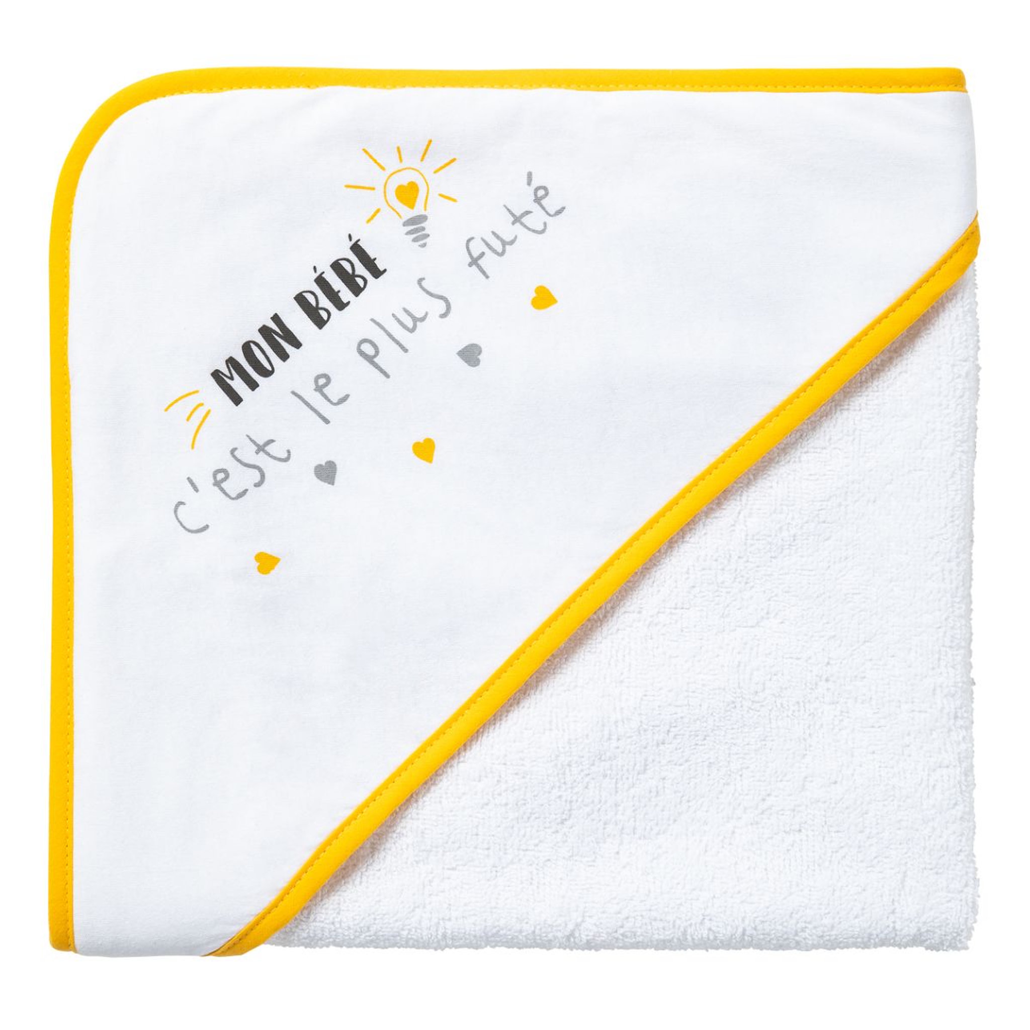 Voir la diapositive 2 : Babycalin Cape de bain bébé avec capuche 80x80cm Cosmic 