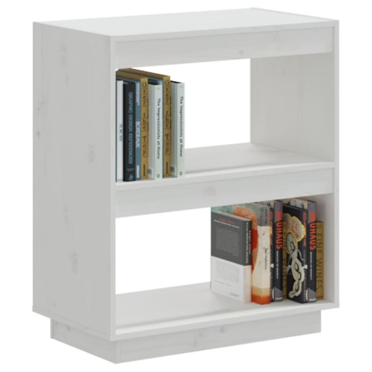 VIDAXL Bibliotheque Blanc 60x35x71 cm Bois de pin massif