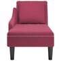 Voir la diapositive 4 : VIDAXL Fauteuil long avec coussin et accoudoir droit rouge bordeaux