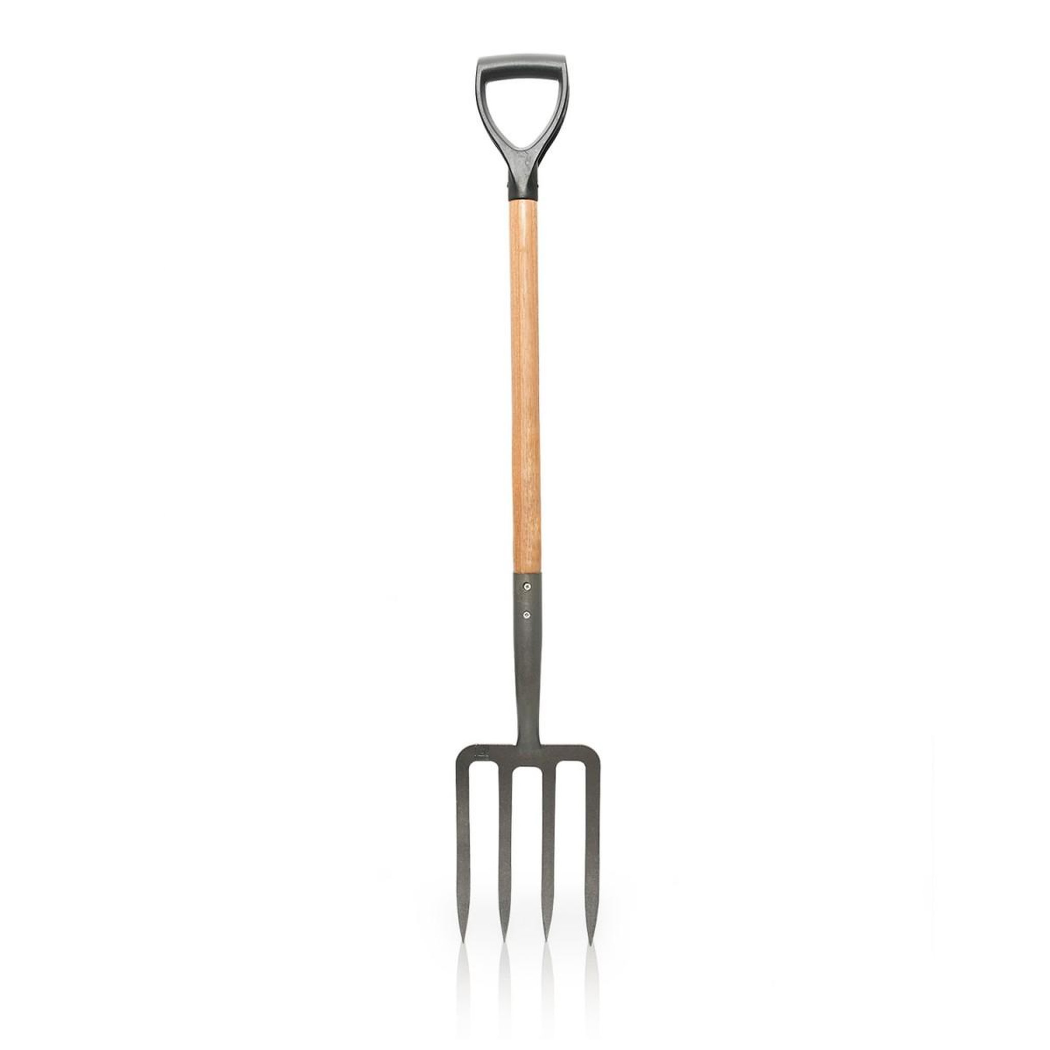 Voir la diapositive 2 : VITO Pack 4 outils de jardin acier manche en bois fourche + pelle carrée + pelle ronde + bêche vito