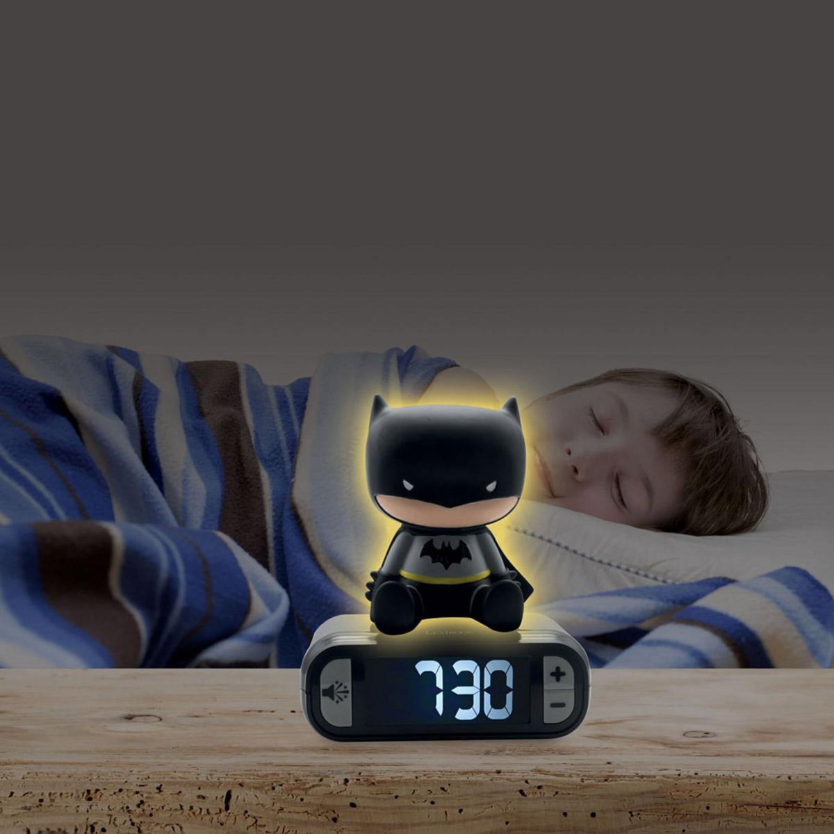 Lexibook Réveil avec veilleuse Batman en 3D