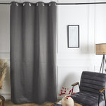 The Home Deco Factory Rideau isolant polaire 135x240 cm gris foncé