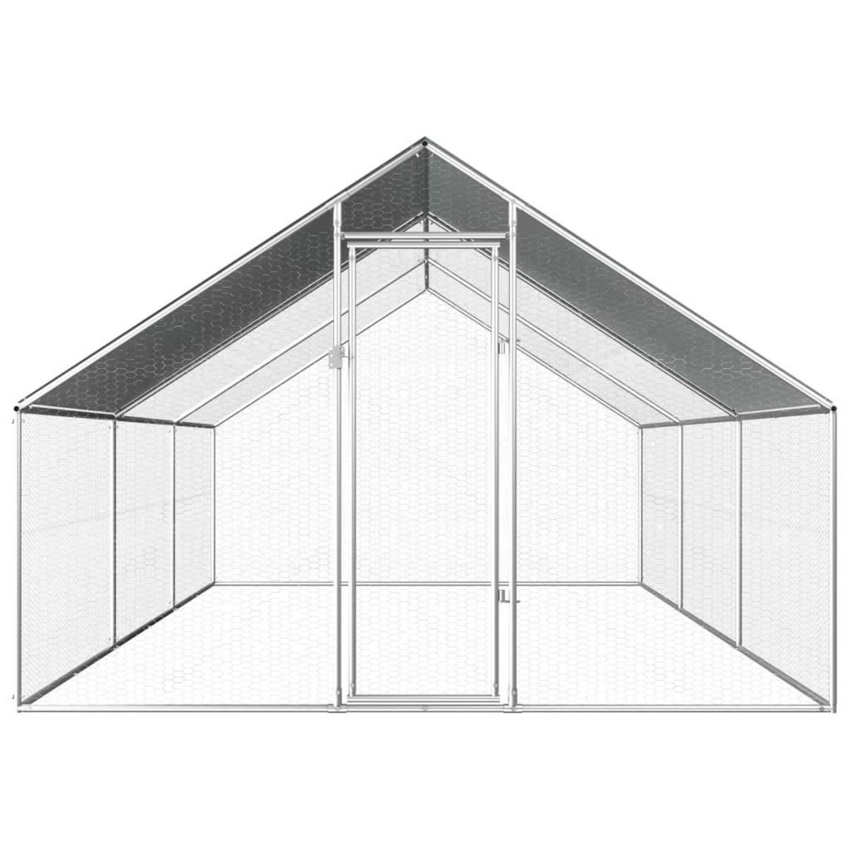 VIDAXL Poulailler d'exterieur 2,75 x 6 x 1,92 m Acier galvanise