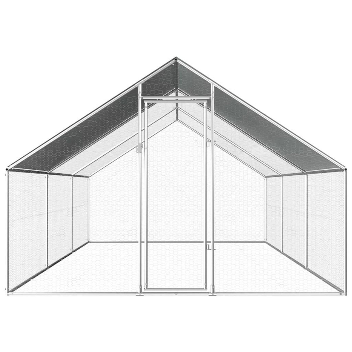 VIDAXL Poulailler d'exterieur 2,75 x 6 x 1,92 m Acier galvanise