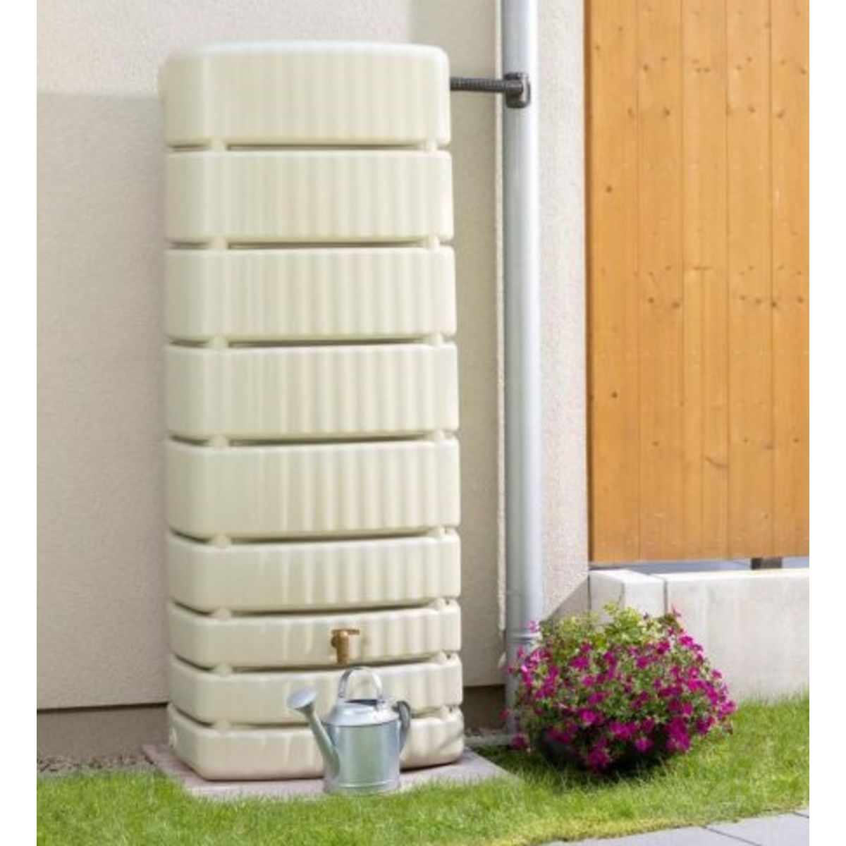 GARANTIA Récupérateur d'eau mural Beige - 500L - SLIM