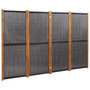 Voir la diapositive 2 : VIDAXL Cloison de separation 4 panneaux Noir 280x180 cm