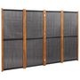 Voir la diapositive 2 : VIDAXL Cloison de separation 4 panneaux Noir 280x180 cm