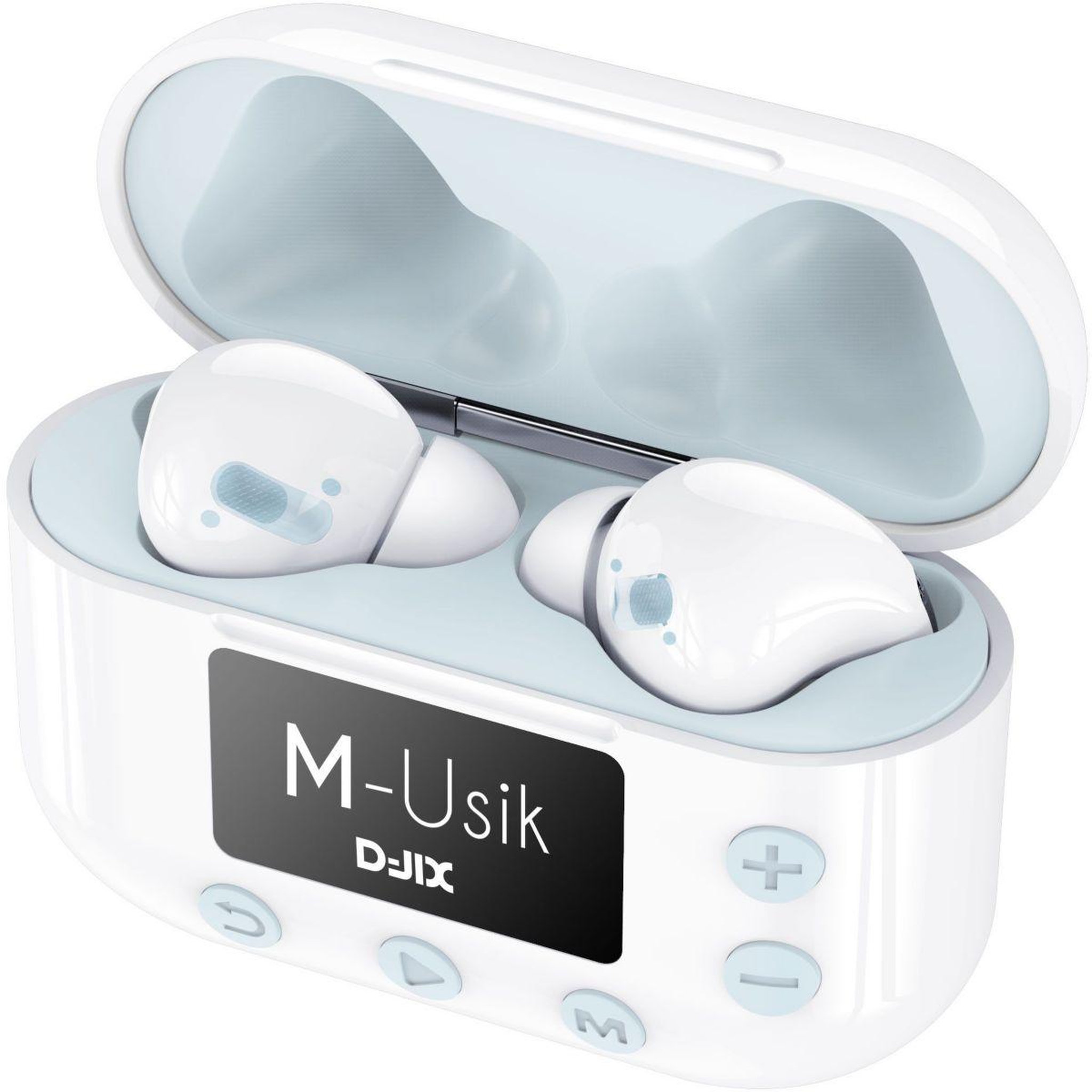 Voir la diapositive 3 : D-JIX Ecouteurs M-USIK Player 8Go with TWS earbuds