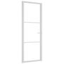 Voir la diapositive 2 : VIDAXL Porte interieure 76x201,5 cm Blanc Verre ESG et aluminium