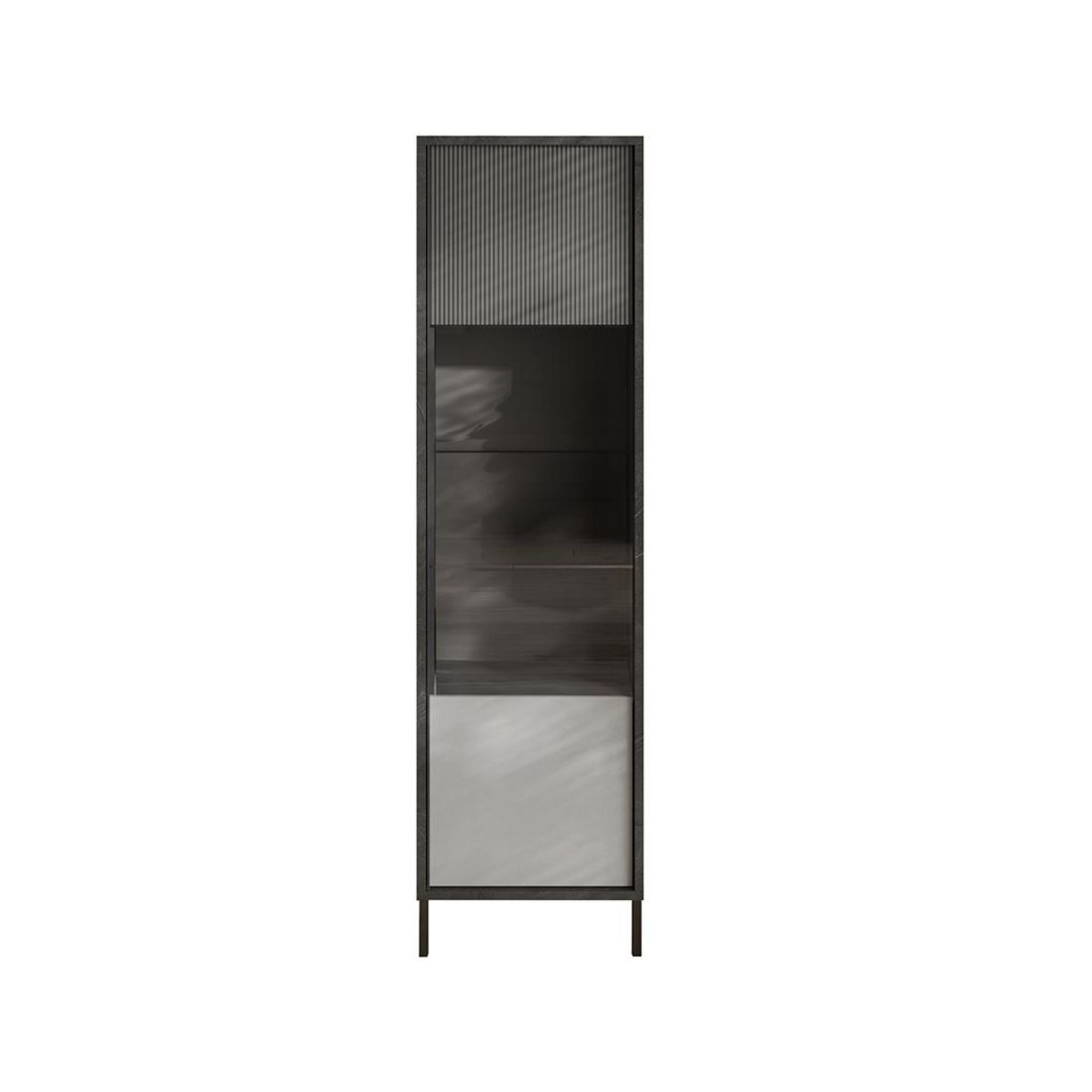 BEST MOBILIER Jules - vitrine - 1 porte - 55x203 cm